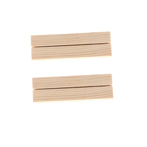 Artibetter 10 Stück Teiliges Holz Fotohalter mit Stabilem Sockel Vielseitiger Memo und Kartenhalter für Tischdekoration Büro Restaurant Party Natürliche Holzstumpfform von Artibetter