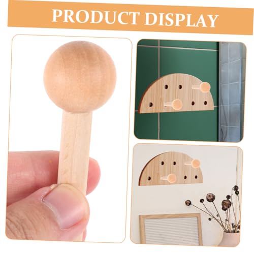 Artibetter 10 Stück Teiliges Holzstäbe für Lochwand Langlebige Buche Glatte Oberfläche Vielseitig für DIY projekte und Raumdekoration Geeignet als Haken und Trennstäbe für Wandorganizer von Artibetter