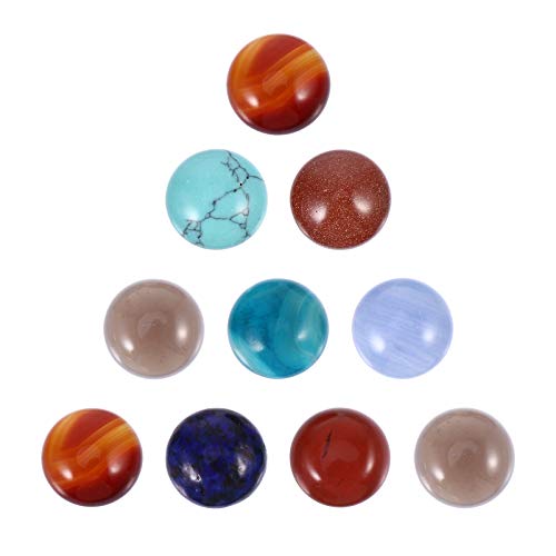 ARTIBETTER 10 Stück Teiliges Runde Patches für Diy Schmuckherstellung Flache Cabochons Geeignet für Dekorationen Armbänder und Mehr von Artibetter
