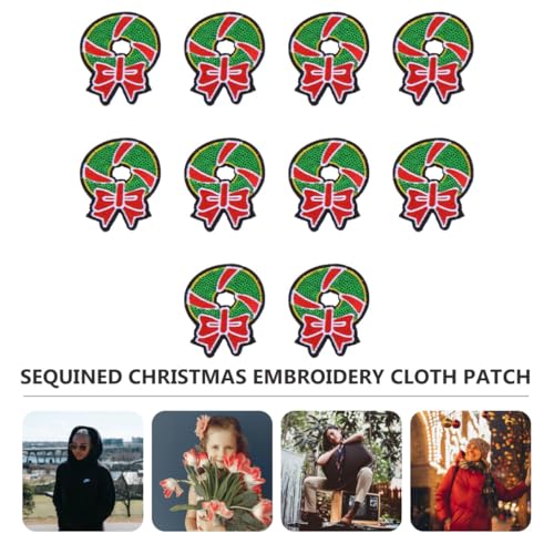 Artibetter 10 Stück Teiliges Weihnachts Pailletten Applikationen Bestickte Patches zum Aufbügeln Strapazierfähige DIY Aufnäher für Jacken Taschen Hüte und Damenbekleidung Festliche Artibetter 10 Stück Teiliges Weihnachts Pailletten Applikationen Bestickte Patches zum Aufbügeln Strapazierfähige DIY Aufnäher für Jacken Taschen Hüte und Damenbekleidung Festliche von Artibetter