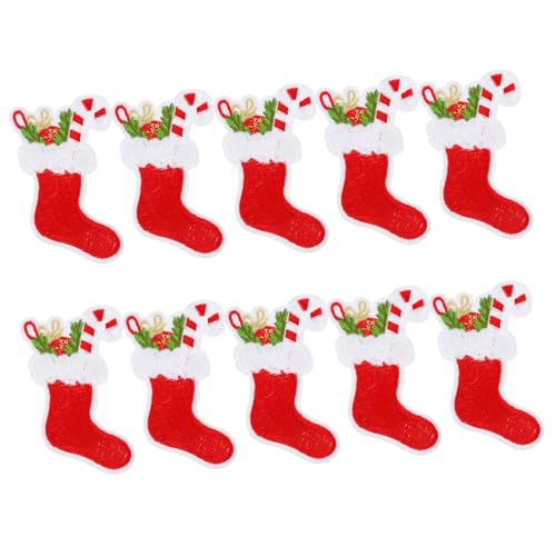 Artibetter 10 Stück Teiliges Weihnachts-deko-nähset Schneeflocken und Schneemänner Stoffaufnäher zum Aufbügeln und Aufnähen Reparierende Patches für DIY Kleidung Festliche Motive für Jacken von Artibetter