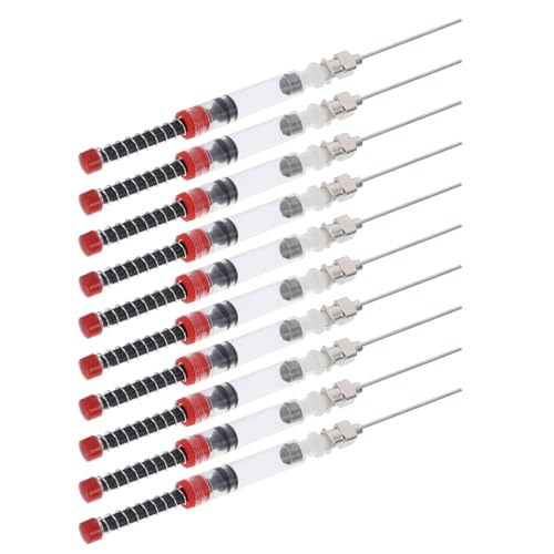 Artibetter 10 Stück Tintenabsorber Flüssigmessnadel Teile für Füllfederhalter Brunnenstift -Tintenwerkzeug Tinte Nachfüllnadel Flüssigklebernadel Brunnenstift -Tintenfüller Rostfreier Stahl von Artibetter
