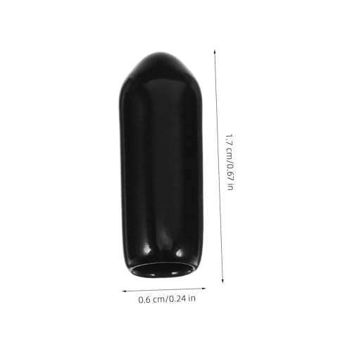 Artibetter 100 Stück PVC Schutzkappen Schwarz Flexible Schraubenschutz Gummi Endkappen für Elektrodraht Gewindeschutz Kabelabdeckungen Rohrkappen Industriezubehör von Artibetter