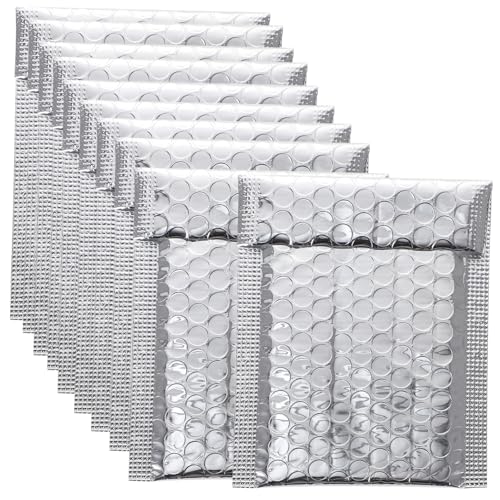 Artibetter 100 Stück Selbstklebende Luftpolstertaschen Versandtaschen mit Aluminiumfolie Gepolstert und Stoßfest Versiegelbar Widerstandsfähig für Sicheren Versand und Verpackung Artibetter 100 Stück Selbstklebende Luftpolstertaschen Versandtaschen mit Aluminiumfolie Gepolstert und Stoßfest Versiegelbar Widerstandsfähig für Sicheren Versand und Verpackung von Artibetter