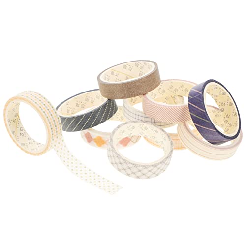 Artibetter 10Rollen Washi Tape Set Dekorative Klebebänder für DIY Scrapbooking Journals und Planer Farbige Abdeckbänder für Bastelprojekte Einfach Abreißbar von Artibetter
