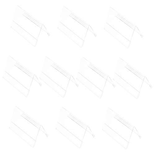 Artibetter 10Stücke Transparente Acryl Visitenkartenständer Doppelseitiger Kartendisplay Halter für Meetings Schulungen und Ausstellungen Tragbar und Leicht von Artibetter