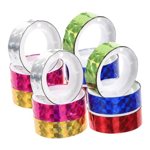 Artibetter 12 Rollen Dekoratives Klebeband Farbige Laserwürfel Tapes für Scrapbooking Journaling Diy Projekte und Bastelarbeiten Vielseitig Einsetzbar für Kalender Karten und Mehr von Artibetter