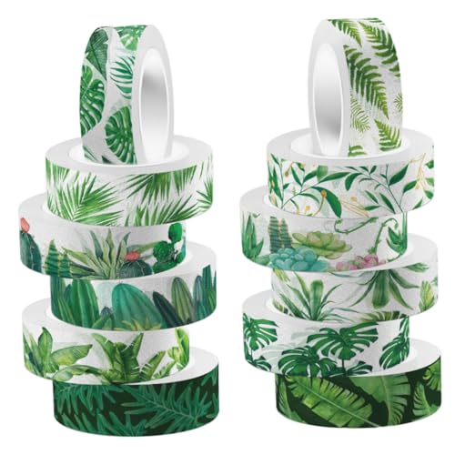 Artibetter 12 Rollen Pflanzenband Zeitschriftenzubehör Blumenband Dekoration dekoratives Klebeband farbig Notizbuch DIY Washi Tape Klebeband für Scrapbooking Aufkleber von Artibetter