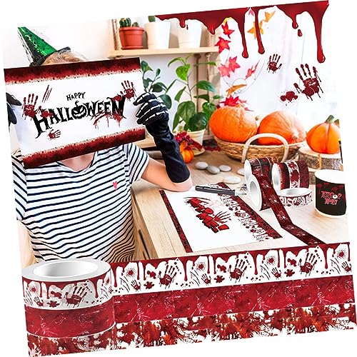 Artibetter 12 Rollen Teiliges Halloween Washi Tape Transparentes Blutiges DIY Klebeband für Scrapbooking Tagebuchgestaltung und Partydekoration Selbstklebend Vielseitig Glatten Oberflächen Artibetter 12 Rollen Teiliges Halloween Washi Tape Transparentes Blutiges DIY Klebeband für Scrapbooking Tagebuchgestaltung und Partydekoration Selbstklebend Vielseitig Glatten Oberflächen von Artibetter