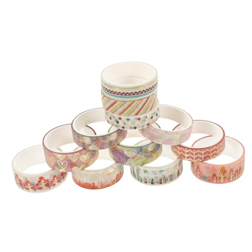 Artibetter 12 Rollen Washi Tape Dekoratives Klebeband für Diy Scrapbooking Journal und Geschenkverpackungen Farbenfrohes Design mit Attraktiven Mustern Artibetter 12 Rollen Washi Tape Dekoratives Klebeband für Diy Scrapbooking Journal und Geschenkverpackungen Farbenfrohes Design mit Attraktiven Mustern von Artibetter