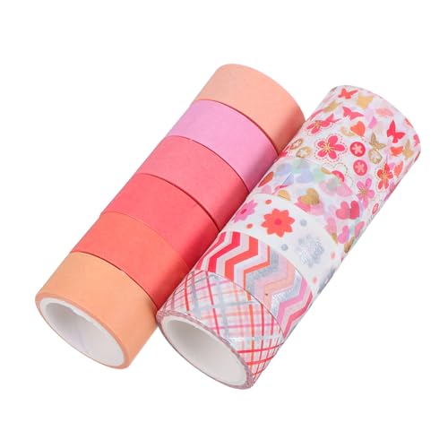 Artibetter 12 Rollen Washi Tape Scrapbooking Tape Handkonto Tape Journal Zubehör Geschenkband Bastelband Buntes Deko Tape Künstler Tape Art Journaling Zubehör Papier von Artibetter