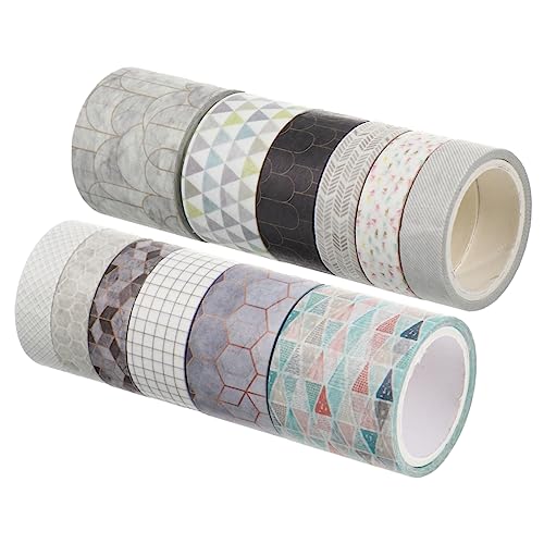Artibetter 12 Rollen Washi-Tape the washi tape hochzeitslaken Geschenkverpackungsklebeband Scrapbooking mit doppelseitigem Klebeband Papier aufkleber Fotoalbumband DIY Washi Tapes Grey von Artibetter