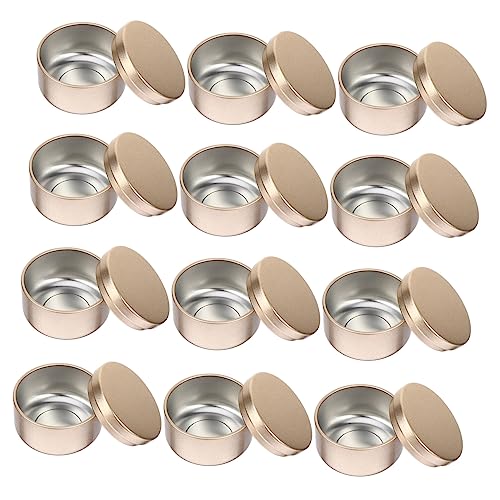 Artibetter 12 Stück Metallkerzendosen Diy Kerzenbehälter für Reisen Wiederverwendbare Aluminiumdosen zum Kerzenherstellen für Bastelbedarf und Aufbewahrung von Kleinteilen von Artibetter