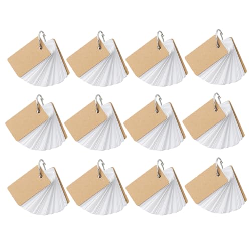 Artibetter 12 Stück Ringbuch Notizkarten Praktische Vokabelkarten aus Papier für Schule und Studium für Notizen und Lernzwecke und Tragbar Artibetter 12 Stück Ringbuch Notizkarten Praktische Vokabelkarten aus Papier für Schule und Studium für Notizen und Lernzwecke und Tragbar von Artibetter