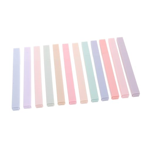 Artibetter 12 Stück Textmarker Schulzubehör Bürobedarf Fluoreszierende Stifte Permanentmarker Keilspitze Markierstift Journalstifte Kawaii Marker Apothekentechniker Markierstift von Artibetter