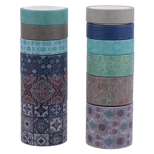Artibetter 12 Stück Washi-tape Basteln Farbig Schwarz Klebrig Verwaschenes Klebeband Bastelband Klebstoff Washi Tape Abkleben Diy Washi Tapes Notebook -band Washi-klebeband Papier von Artibetter