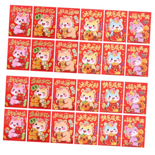 Artibetter 120 Stück Cartoon-rotes Paket Hong Bao Neujahrsgeldumschläge Chinesisches Neujahr Rote Pakete Chinesisches Neues Jahr Rotes Paket Pferdejahr Geldstasche Papier Artibetter 120 Stück Cartoon-rotes Paket Hong Bao Neujahrsgeldumschläge Chinesisches Neujahr Rote Pakete Chinesisches Neues Jahr Rotes Paket Pferdejahr Geldstasche Papier von Artibetter