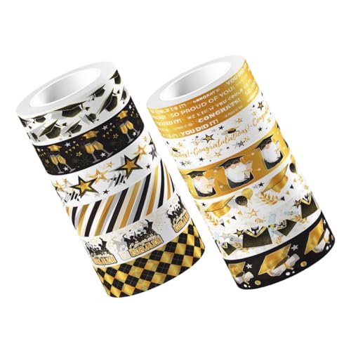 Artibetter 12Rollen Transparente Washi Tapes Selbstklebende DIY Bänder für Scrapbooking Dekoration und Journaling Vielseitig Einsetzbar für und Projekte von Artibetter