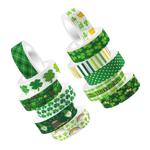 Artibetter 12Rollen Vintage Washi Tape Transparente Klebebänder für Scrapbooking Notizbuch und DIY Projekte Klassische Themenaufkleber für Bastelideen von Artibetter