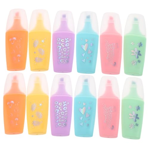 Artibetter 12Stücke Mini Highlighter Marker Notizmarkierungsstifte für Schule Büro und Kreative Projekte Süße Cartoon Design Textmarker für Studenten Artibetter 12Stücke Mini Highlighter Marker Notizmarkierungsstifte für Schule Büro und Kreative Projekte Süße Cartoon Design Textmarker für Studenten von Artibetter