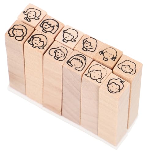 Artibetter 12Stücke Teiliges Holzstempel für Scrapbooking Cartoon DIY Briefmarken für Journals Geschenkkarten und Dekoration Tragbar und Vielseitig für Kreative Bastelprojekte von Artibetter