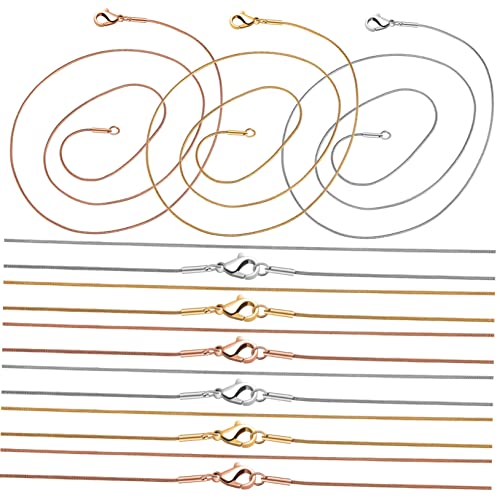 Artibetter 12Stücke mit Karabinerverschlüssen Schlange Ketten für DIY Schmuckherstellung Roségold für Designs und von Artibetter