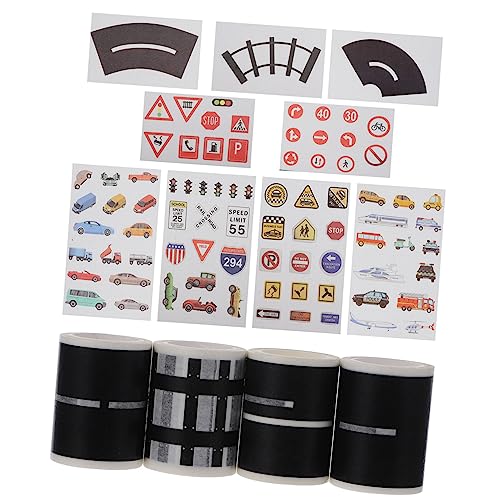 Artibetter 13 Stück Verkehr Washi Tape Verkehrs-Washi-Tape Klebeband mit Straßenmuster Spielzeugstraßen Aufkleber Washi-Tape-Aufkleber Klebebänder für Straßenverkehr Verkehrsklebeband Papier von Artibetter