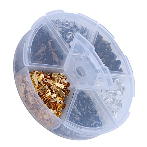 Artibetter 1380 STÜCKE Teiliges DIY Schmuckzubehör mit Farben Quetschperlen Positionierungslosen Tube Crimp Beads Langlebige Endkappen für Armbandverschlüsse Basteln Zwischenperlen für Bunte von Artibetter