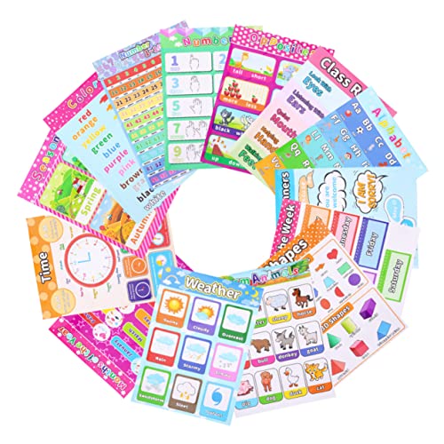 Artibetter 14 Stück Teiliges Selbstklebendes Lernplakat für Englisch Bildungsposter für Frühe Erziehung für Vorschulen Cartoon Design Leicht und Einfach Anzubringen Kinderzimmer und Artibetter 14 Stück Teiliges Selbstklebendes Lernplakat für Englisch Bildungsposter für Frühe Erziehung für Vorschulen Cartoon Design Leicht und Einfach Anzubringen Kinderzimmer und von Artibetter