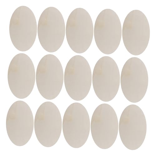 Artibetter 15 Stück Teiliges Natürliche Basswood Holzscheiben Oval Unbehandelt Glatte Holzplatten zum Basteln Malen DIY Schulprojekte Kreative Holzplättchen Handwerkliche Dekoration von Artibetter