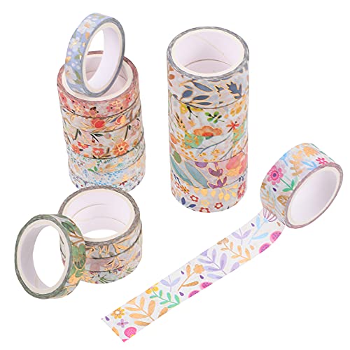 Artibetter 18 Rollen Blumenzeltband Sammelalbum Tagebuch-Klebeband Party Scrapbooking das Washi -Band Blumen-Washi-Tape Washi-Tape-Blumen Washi Tape -Aufkleber für das Journaling Papier von Artibetter