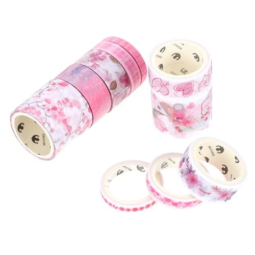 Artibetter 2 Boxen Handbuch-Aufkleber Klebeband selbstklebend für dekoratives Klebeband breit Pads klebrig Scrapbooking-Dekorationszubehör Einklebeband aus Papier hübsches Washi-Tape Rosig von Artibetter