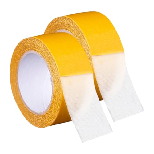 Artibetter 2 Rollen Doppelseitiges Klebeband auf Stoffbasis ziehen um Teppich Verpackung doppelt klebrig Band schwere Mehrzweckband Multifunktions-Doppelseitiges Klebeband gelbes Papier Artibetter 2 Rollen Doppelseitiges Klebeband auf Stoffbasis ziehen um Teppich Verpackung doppelt klebrig Band schwere Mehrzweckband Multifunktions-Doppelseitiges Klebeband gelbes Papier von Artibetter