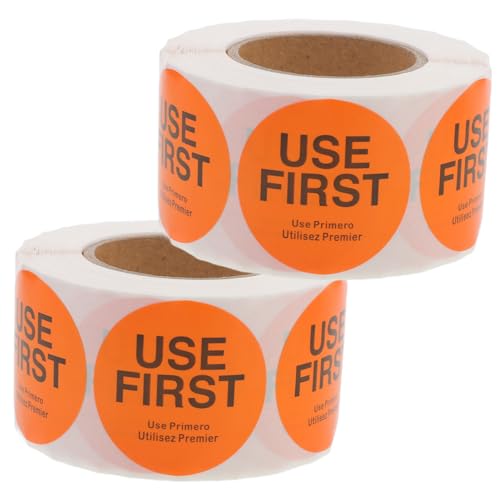 Artibetter 2 Rollen Use First Aufkleber Selbstklebende Lebensmittelservice Etiketten für Restaurant und Küche pro Rolle zur Bestandskontrolle und Beschriftung von Artibetter