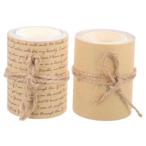 Artibetter 2 Rollen Vintage Kraftpapier Klebeband Diy Scrapbooking Tape für Kreative Projekte Dekorative Aufkleber für und Feiertagsdekorationen Artibetter 2 Rollen Vintage Kraftpapier Klebeband Diy Scrapbooking Tape für Kreative Projekte Dekorative Aufkleber für und Feiertagsdekorationen von Artibetter