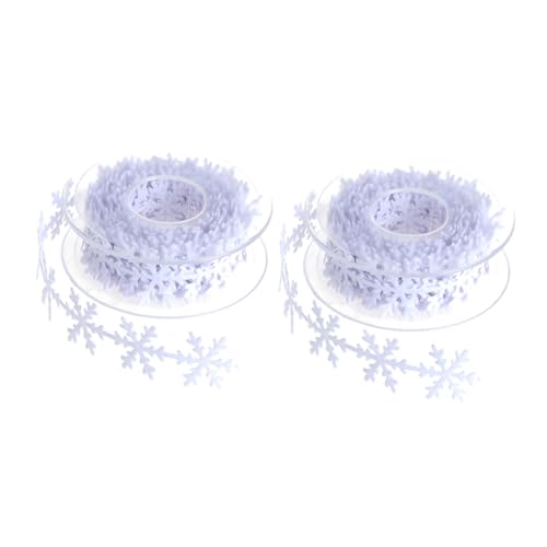 Artibetter 2 Rollen Weihnachtsband mit Einzigartigem Schneeflockenmuster pro Weißes Dekoratives Geschenkband aus Hochwertigem Vliesstoff Langlebig und Angenehm für Geschenkverpackung und Artibetter 2 Rollen Weihnachtsband mit Einzigartigem Schneeflockenmuster pro Weißes Dekoratives Geschenkband aus Hochwertigem Vliesstoff Langlebig und Angenehm für Geschenkverpackung und von Artibetter