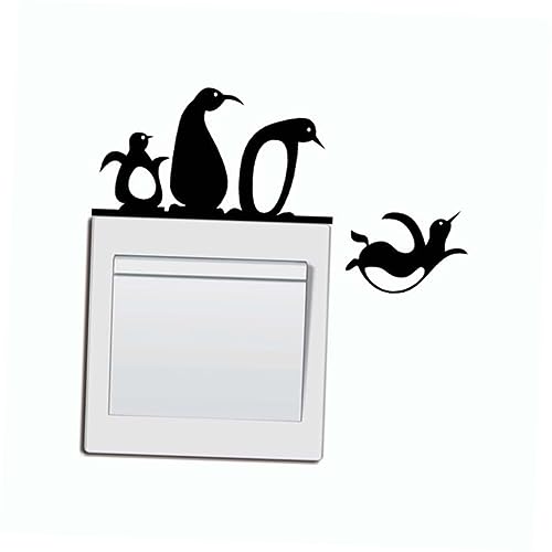 Artibetter 2 STÜCK Kreative Pinguin Wandsticker Cartoon Tiere für DIY Dekoration im Kinderzimmer Selbstklebend für Babyzimmer und Kreative Wandgestaltung von Artibetter
