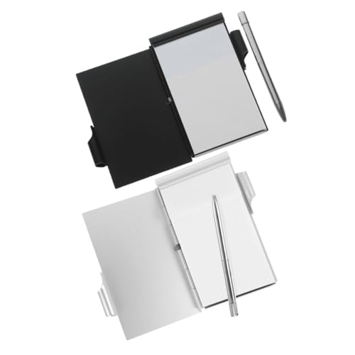 Artibetter 2 Sätze Aluminiumlegierung Notizbuch mit Stift Notizblöcke Teiliges und Reißbare für Effizientes Notieren Design für Büro von Artibetter