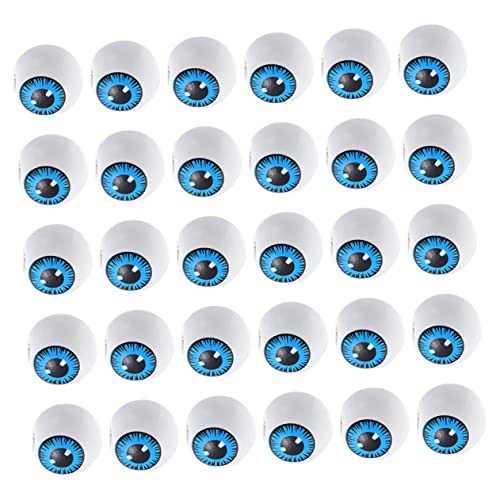 Artibetter 2 Sätze Auge Holzperlen Süße Perlen Augen Blau Groß Dekoration Bastelmaterial Bastel Materialien Verkleidung Eincremehilfe Holzperlen Selber Basteln Massenperlen Weiß 50 Stück * 2 von Artibetter