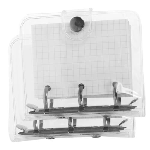 Artibetter 2 Sätze Binder Hauptbuch Material Sammelalbum Notizbilder Hefter mit losen Blättern klein Notizbuch Memoboard Mini-Notizblöcke Loseblattschnalle Aluminiumlegierung Weiß von Artibetter