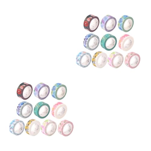 Artibetter 2 Sätze Bunte Blumen Washi Tapes Dekoratives Klebeband Mit Gilding Für Diy Scrapbooking Und Geschenkverpackung Pro Rolle Vielseitig Einsetzbar 10 Rollen * 2 von Artibetter