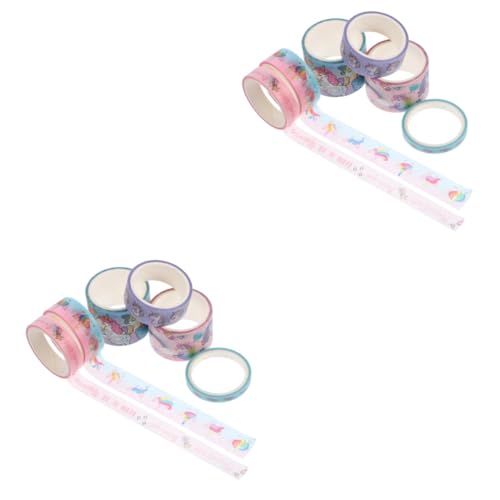 Artibetter 2 Sätze Cartoon-taschenband Dekorativ Bunt Farbig Handbuch Dekore Sammelklebeband Zeitschrift Selbstklebende Diy-klebebänder Geschenkverpackungsband Milchband Papier 6 Rollen * 2 von Artibetter