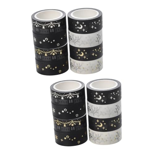 Artibetter 2 Sätze Diy Scrapbook Tape Handgemachte Dekorative Klebebänder Für Fotoalben Tagebücher Und Kreative Bastelprojekte Bunte Designs Für Studenten 8 Stück * 2 von Artibetter