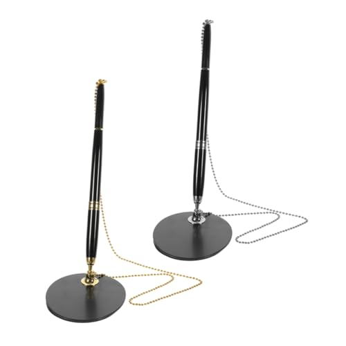 Artibetter 2 Sätze Gegensignaturstift Stiftkette Für Klemmbrett Stifthalter Für Lanyard Gegenstifte Schreibtischstift Stiftleine Angekettet Stift Mit Kette Sichtschutzstift Stahlstange von Artibetter