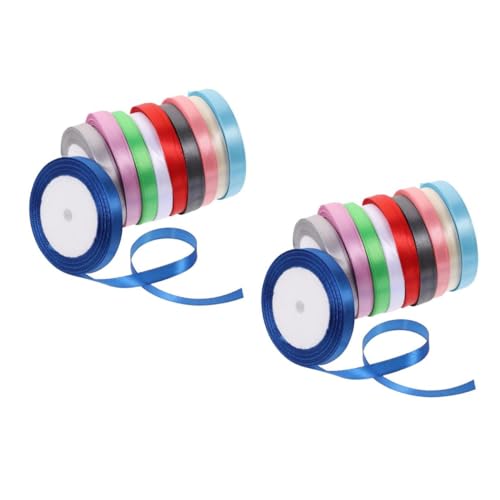 Artibetter 2 Sätze Geschenkwickelbänder Mit Geschenkverpackung Bänder Zum Verpacken Weiß Hochzeit Wickelband Dekoratives Band Diy Bastelband Polyester 10 Rollen * 2 von Artibetter