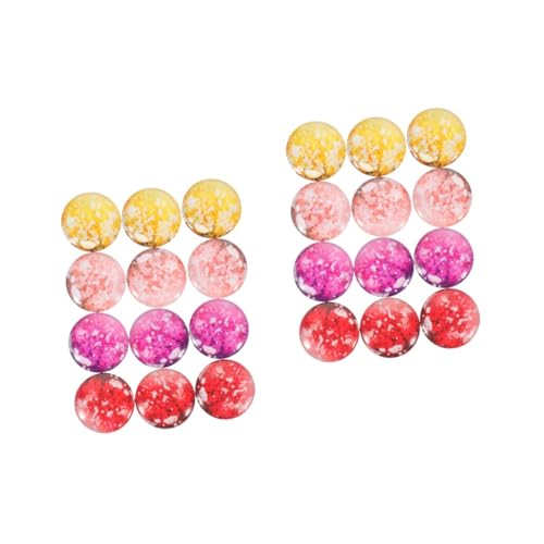 Artibetter 2 Sätze Glasfleck Schmuck Drinnen Für Halskette Schlüssel Edelstein Hotfix Glaskuppelflecken Flache Glasmurmeln Cabochons Aus Glas Diy Bastelpatch 12 Stück * 2 von Artibetter