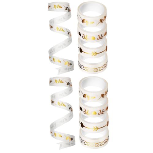 Artibetter 2 Sätze Heißprägeband Streifen Für Farben Farbig Band Umwickeln Kohäsives Band Dekoratives Klebeband Zum Basteln Geschenkverpackungsband Papier 5 Rollen * 2 von Artibetter