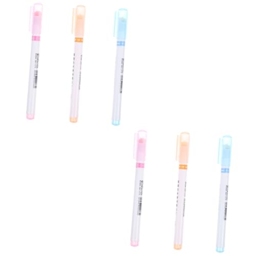 Artibetter 2 Sätze Hochwertige Textmarker Stifte Bunte Marker Für Notizen Zeichnungen Diy Projekte Für Schule Büro Und Kreative Anwendungen 3 Stücke * 2 von Artibetter