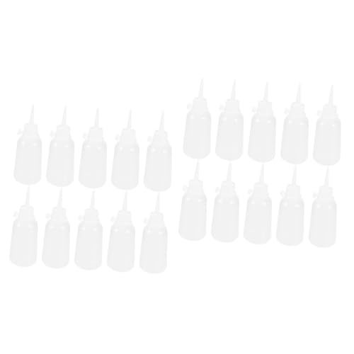 Artibetter 2 Sätze Mehrwegflaschen Aus Kunststoff Mit Deckel Benommen Quetschflasche Mit Feiner Spitze Bußgeld Squeeze-flaschen Basteln Tipps Plastik Weiß 10 Stück * 2 von Artibetter
