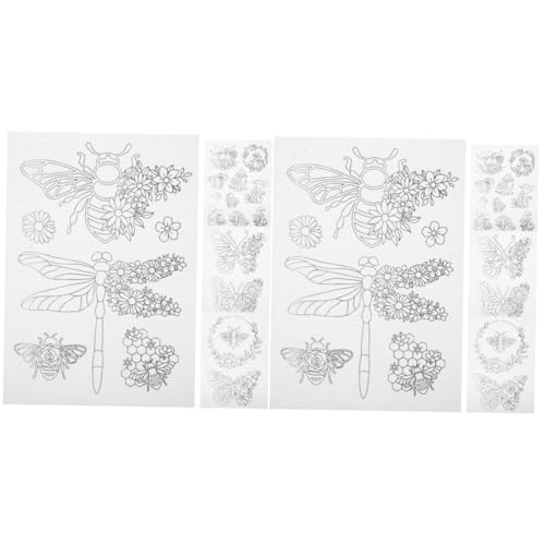 Artibetter 2 Sätze Stickstabilisator Embroidery Bastelmaterial Bastel Materialien Löslich Wasser Zerreißbares Stickvlies Haftvlies Für Maschinenstickerei Diy Liefert Papier 4 Blätter * 2 von Artibetter